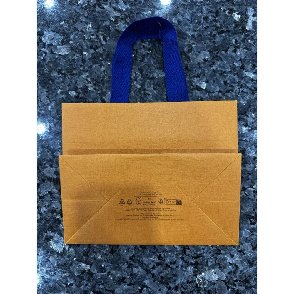 Louis Vuitton Authentic LV Orange Shopping Gift Bundle Empty Bag 23x18x10